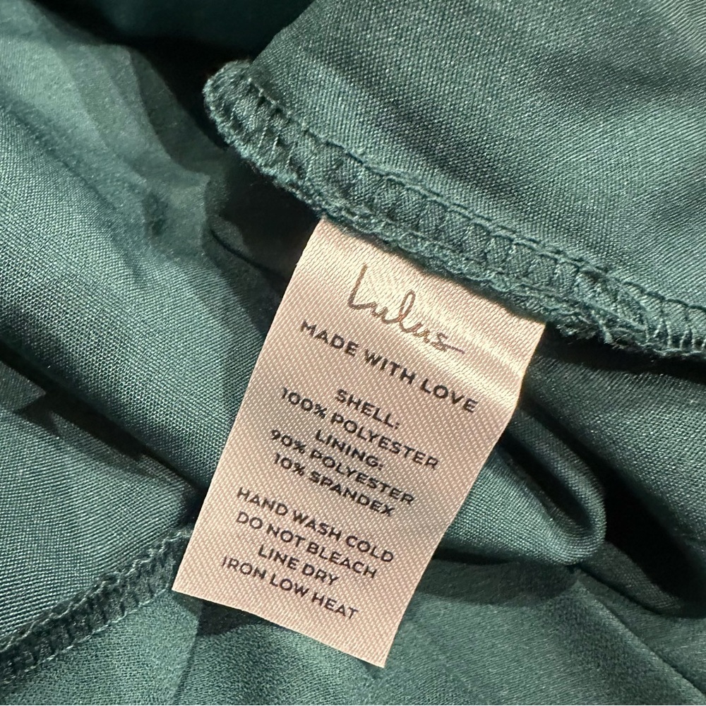 Lulus Cascading Crush Emerald Green Tiered Bustier Midi Dress Medium New - Picture 15 of 16